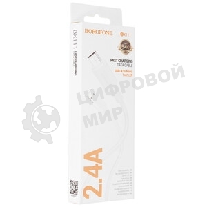 Кабель BOROFONE (6941991115066) BX111m для micro USB, 1 м, Black