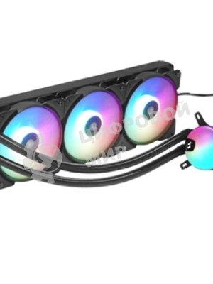 Система жидкостного охлаждения для ПК/Water Cooling System Fractal Design Lumen S36 V2 RGB (200W, 360mm, Black, ARGB/Fans: 3x120mm, 56CFM, 33.2dBA, 2000RPM/Pump height 67mm, 22dBA, 4000RPM, Rad thickness 27mm/S: 1851, 1700, 1200, 115X, 2011, 2066, AM5, AM4)