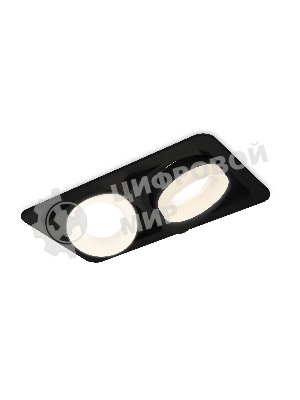 Комплект встраиваемого светильника Ambrella light XC7664084 SBK/FR черный песок/белый матовый MR16 GU5.3 (C7664, N7165)