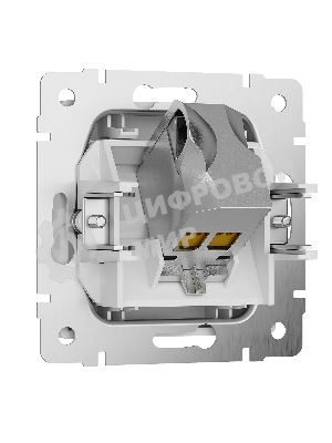 Розетка Ethernet RJ-45 cat. 6A экранированная (белый)