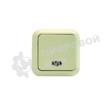 Выключатель 1-кл. Makel ОП 10А IP20 с подсветкой крем.