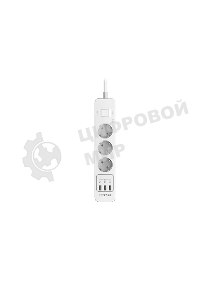 Удлинитель с USB зарядкой Harper UCH-330 White