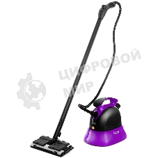 Пароочиститель напольный Kitfort КТ-9102-1 черный/фиолетовый