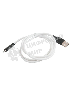 Кабель USB 2.0 HOCO X21, силиконовая оплетка, AM/microBM, бело-черный, 1м