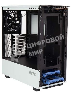 Компьютерный корпус Hiper PW81 белый без БП ATX 3x120мм 2xUSB2.0 2xUSB3.0 audio bott PSU