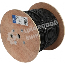 Кабель сетевой Ningbo FTP 4 пары cat5E solid 0.5мм Cu molded 305м серый outdoor стальной трос