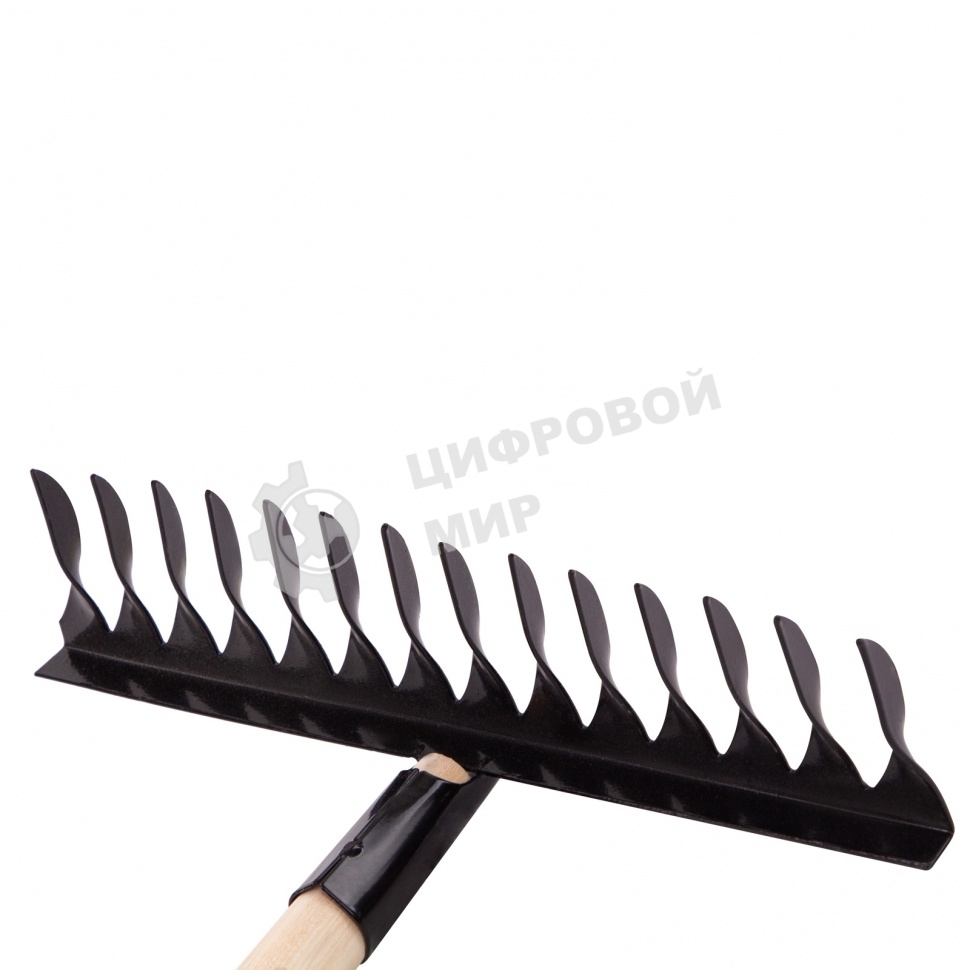 Грабли Сибртех 14-зубые, 350 мм, с черенком, витые
