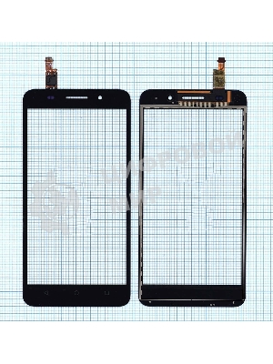 Сенсорное стекло (тачскрин) для Huawei Honor 4X, черное