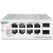 Коммутатор ORIGO Unmanaged Industrial Switch 8x1000Base-T, 2x1000Base-X SFP, Surge 4KV, -40 to 75°C