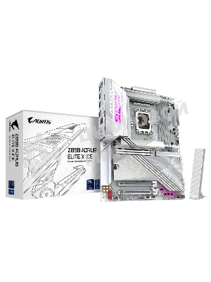 Материнская плата Gigabyte Z890 AORUS ELITE X ICE, LGA 1851, Intel Z890, 4xDDR5, 4xSATA, 5xM.2, 1xPCIe 5.0 x16, 1xPCIe 4.0 x4, 1xPCIe 4.0 x1, 1x 2.5Gb LAN, 4xUSB-A 3.2 Gen 1, 2xUSB-A 3.2 Gen 2, 4xUSB-A 2.0, 1xUSB-C (Thunderbolt 4), 2x3.5 мм, 7.1, ATX