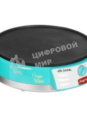 Блинница Ariete PARTY TIME, 2 лопатки в комплекте, Ретро дизайн. Мощность 1000 Вт, бирюзовый (4/72) 202/01