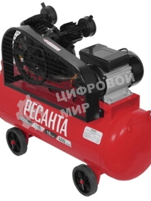 Компрессор поршневой Ресанта КП-100/400Р масляный 400л/мин 100л 2500Вт красный/черный