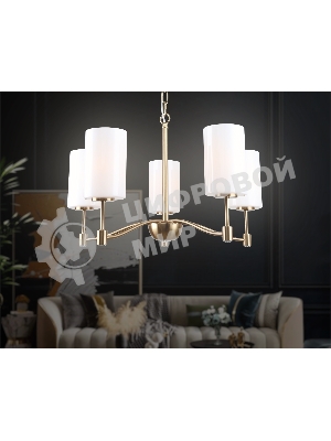 Люстра Ambrella light LH56051/5 BS/FR латунь/белый матовый E14*5 max 40W D590*950