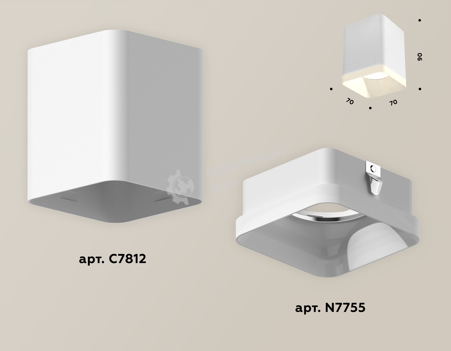 Светильник Ambrella Light XS7812021 SWH/FR белый песок/белый матовый MR16 GU5.3 (C7812, N7755)