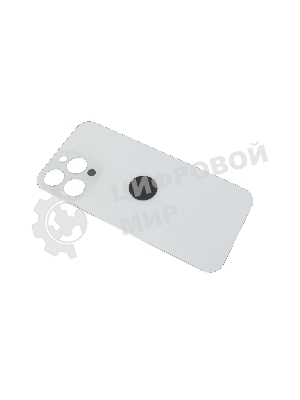 Задняя крышка (стекло) для iPhone 14 Pro Max (A2895) со стеклом камеры (широкий вырез) белая
