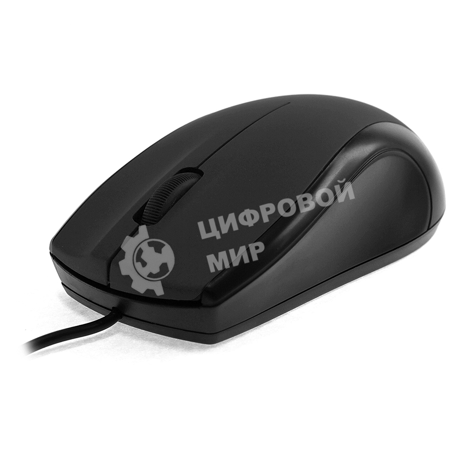 Мышь проводная Crown CMM-31 черный, 1000 dpi, USB, кнопки - 3