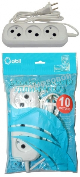 Удлинитель ОБИХОД РС-3 (ШВВП) 3x10 м (40) 150-509