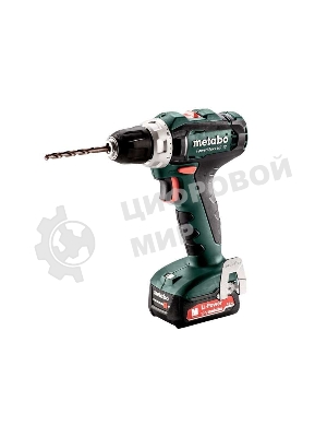Дрель-шуруповерт Metabo PowerMaxx BS 12 6010365000, 12 В, 2 Ач, 40 Нм, щеточный