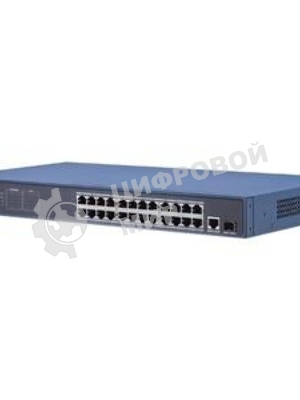 Коммутатор Hikvision DS-3E0526P-E, 24×1 Гбит/с PoE+ + 1×1 Гбит/с SFP, неуправляемый