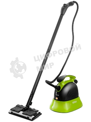 Пароочиститель напольный Kitfort КТ-9102-2 черный/салатовый