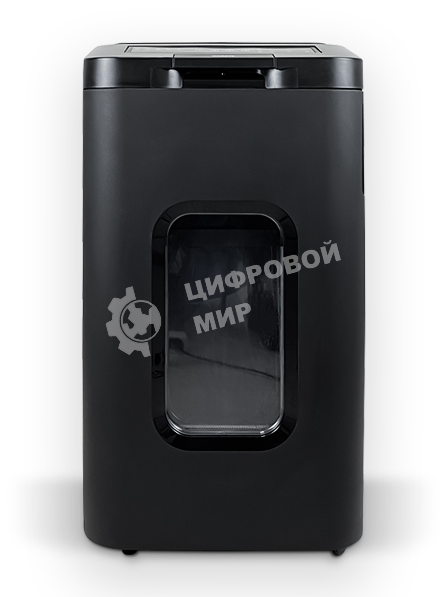 Шредер Heleos АП55-4 черный с автоподачей (секр.P-4) фрагменты 400лист. 55лтр. скрепки скобы пл.карты