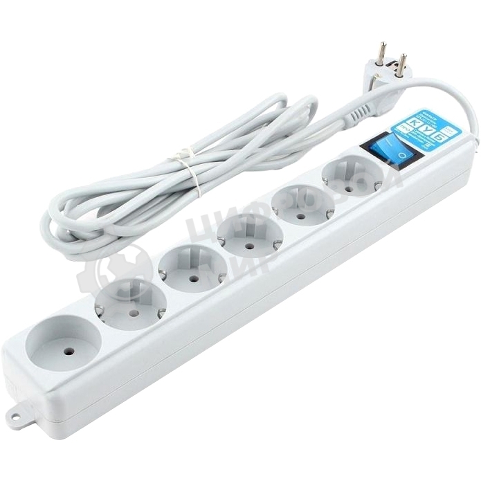 Фильтр-удлинитель PowerCube PRO (SPL(5+1)-16B-P-5М) 5.0 м, LC контур - подавление В/Ч помех, 16А/3,5 кВт