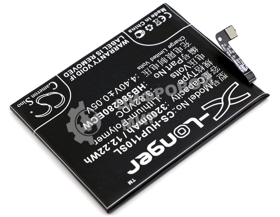 Аккумулятор CameronSino CS-HUP110SL HB386280ECW для Huawei Honor 93.82V, 3200mAh, 12.22Wh