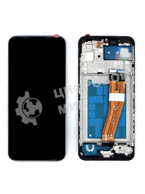 Дисплей для Samsung Galaxy A03 SM-A035F черный с рамкой