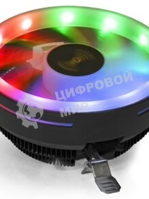 Кулер для процессора ExeGate Dark Magic EE126R-PWM.RGb черный, 120 мм, алюминий, 2000 об/мин, 24 дБ, 4 pin, 100 Вт, 67 мм