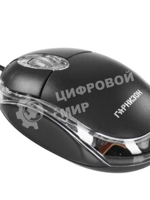 Мышь проводная Гарнизон GM-100 черный, 1000 dpi, USB, кнопки - 3