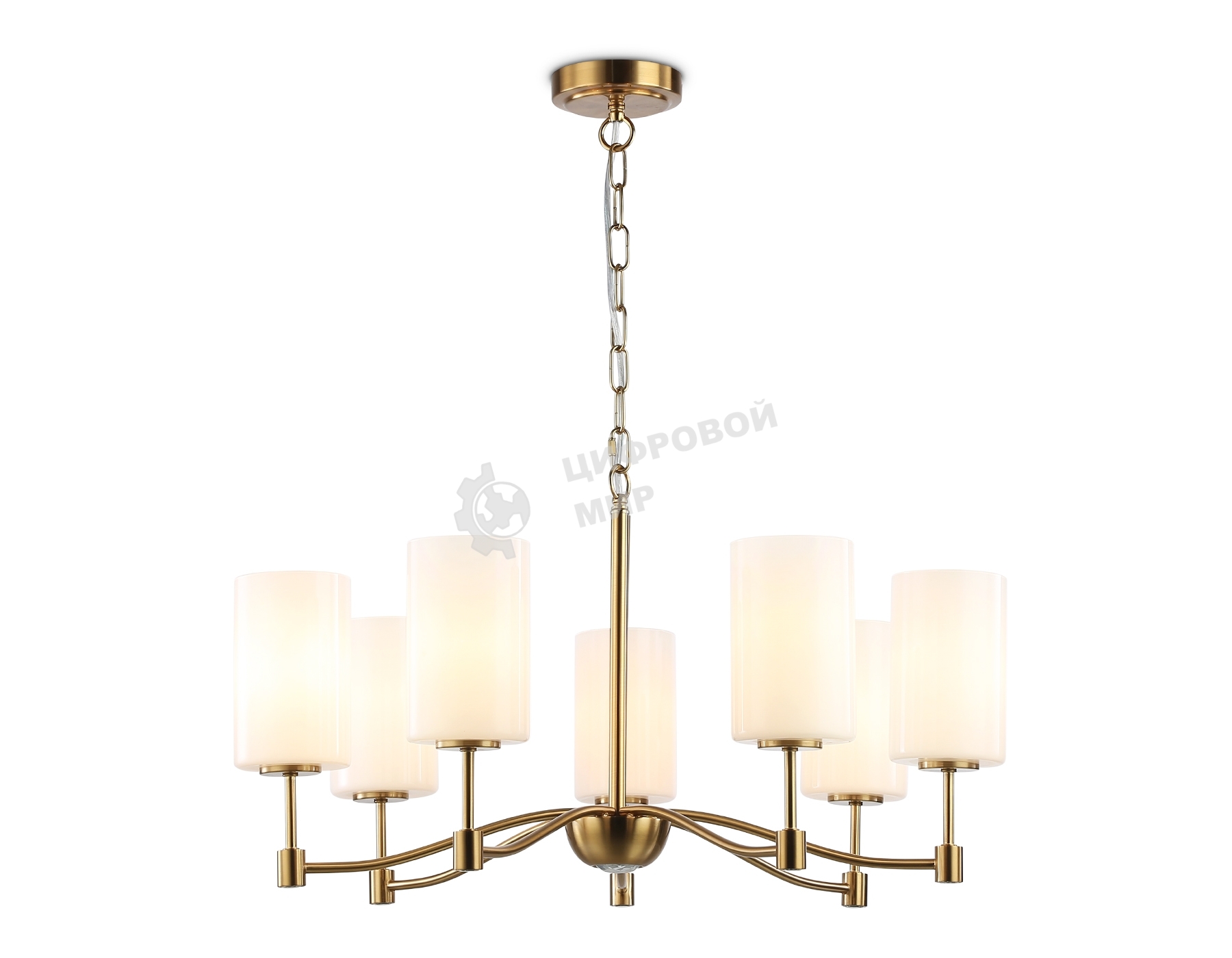 Люстра Ambrella light LH56053/7 BS/FR латунь/белый матовый E14*7 max 40W D680*950