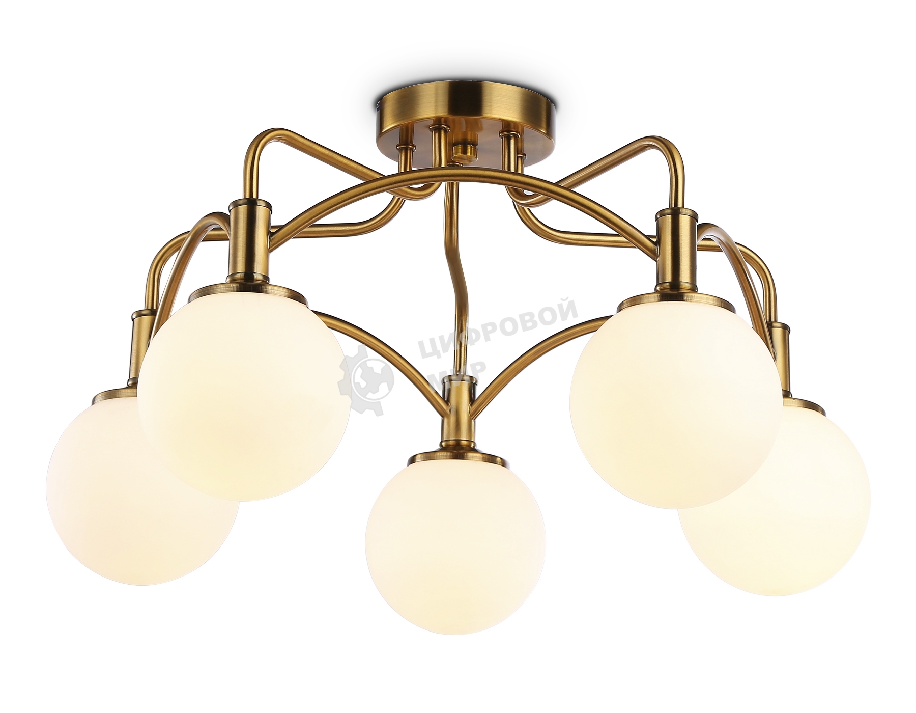 Светильник Ambrella light TR3212/5 GD/FR золото/белый матовый  E27*5 max 40W D560*302