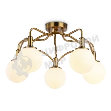 Светильник Ambrella light TR3212/5 GD/FR золото/белый матовый  E27*5 max 40W D560*302