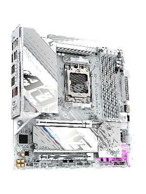 Материнская плата Gigabyte X870M AORUS ELITE WIFI7 ICE, AM5, AMD X870, 4xDDR5, 2xSATA, 2xM.2, 1xPCIe 5.0 x16, 1xPCIe 4.0 x16, 1xHDMI, 1x2.5Gb LAN, Wi-Fi 7, Bluetooth 5.4, 2xUSB-C 40Gbps (USB4), 2xUSB-A 10Gbps, 4xUSB-A 5Gbps, 4xUSB-A 2.0, 3x3.5 мм + S/PDIF оптический, 7.1, белый, mATX