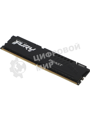 Оперативная память Kingston Fury Beast, DDR5, 32Gb (1x32GB), 6400MHz, CL32, DIMM, радиатор, черный
