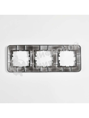 Рамка 3-м KARINA LIFE горизонт. черный бархат LEZARD 708-4200-148