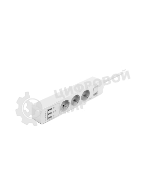 Удлинитель с USB зарядкой Harper UCH-330 White