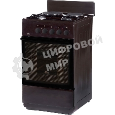 Плита комбинированная Flama RK 2201 B коричневый, конфорок 4 шт, духовка 50 л, 50 см x 85 см x 60 см