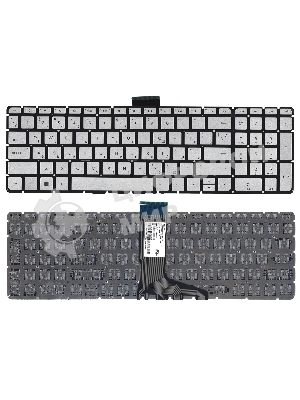 Клавиатура для ноутбука HP Envy X360 15-W серебристая с подсветкой