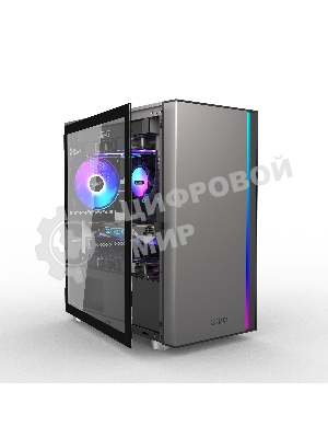 Компьютерный корпус без блока питания PCCOOLER LM300 ARGb BK, Flat Mid Tower, черный, TG, 0.45 SPCC, 1x120мм mATX, mITX 170/330/150мм 2x2.5