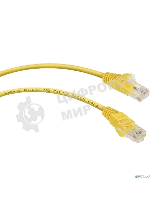 Шнур коммутационный Cabeus, Cat.5e, неэкр., U/UTP, RJ45/RJ45, PVC, AWG24, 1м, желтый