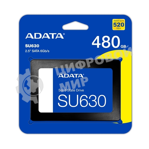 Накопитель SSD ADATA SU630, 480Gb, SATA III, 2.5