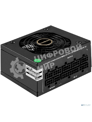 Блок питания 650W ExeGate M650 GOLD (SFX, APFC, КПД 90% (80 PLUS GOLD), 9см fan, 24pin, (4+4)pin, 2xPCI-E, 6xSATA, 3xIDE, 1xFDD, Full Cable Management, black, ATX adapter, Retail box)
