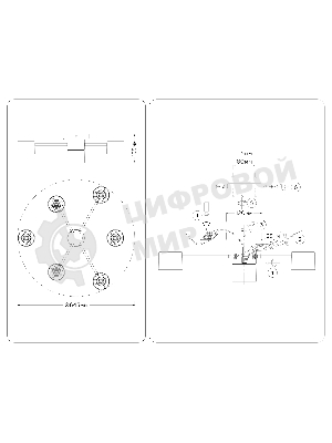 Потолочный светильник Ambrella light FL51725/7 WH/GD белый/золото GX53/7 max 12W 645*135