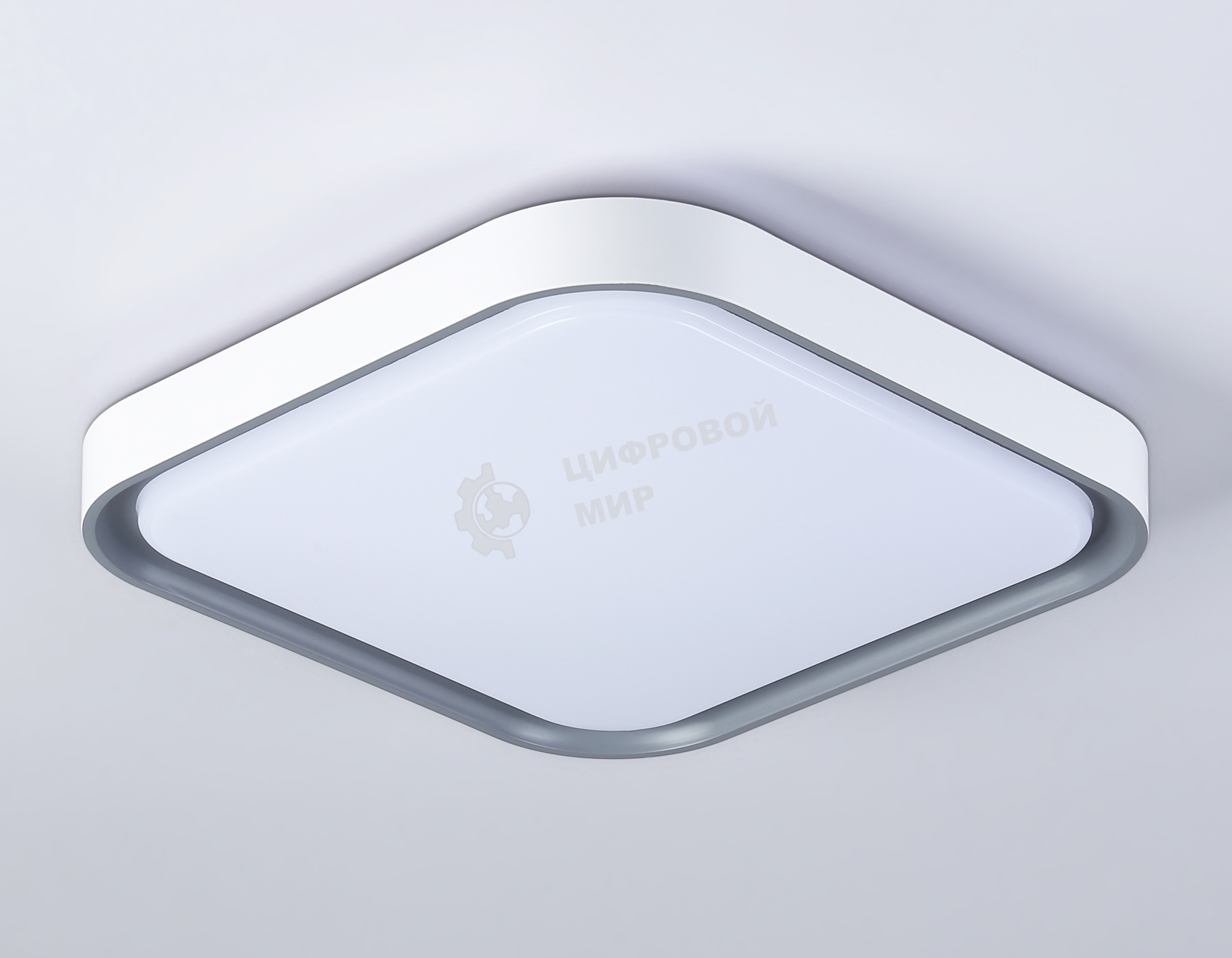 Потолочный светодиодный светильник Ambrella light FZ1256 WH/GR белый/серый 27W 5000K 350*350*60 (Без ПДУ)
