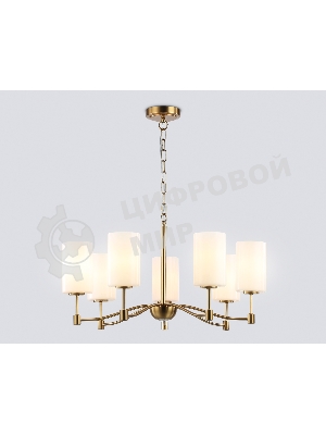 Люстра Ambrella light LH56053/7 BS/FR латунь/белый матовый E14*7 max 40W D680*950