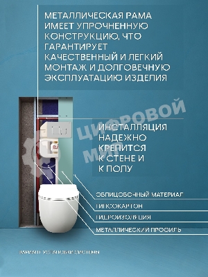 Комплект BAU 6 в 1: рамная инсталляция BAU NEO 45, унитаз подвесной безободковый Bau Dream, быстросъемное тонкое сиденье дюропласт микролифт, кнопка смыва BAU Soul, белая