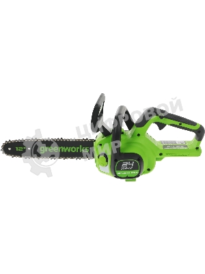 Цепная пила аккумуляторная GreenWorks GD24CS30K4, 24V, 30 см, бесщеточная, c АКБ 4 А·ч и ЗУ (2007007UB)