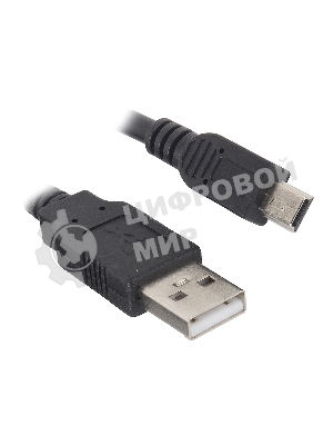 Кабель Gembird/Cablexpert USB 2.0 Pro, 2xAM/miniBM 5P, 0.9м, экран, черный