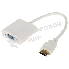 Переходник Rexant шт. HDMI - гн. VGA (провод) + 3. 5 мм Аудио с питанием